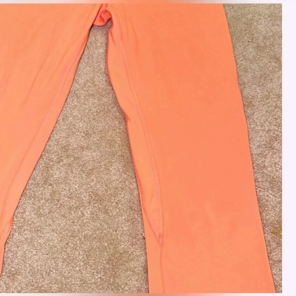 - Lululemon Align High Rise Pant 25” Orange Soda Size 6 Double Lined, NW… - Picture 12 of 14